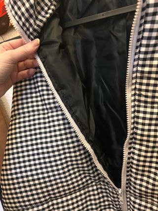 Chaqueta cuadros blanco y negro