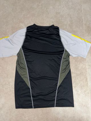 Camiseta Adidas Fútbol Negra y Gris