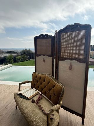 Biombo decorativo de madera