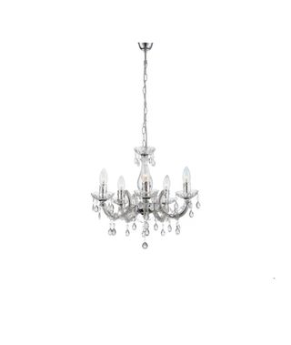 Lampada a Sospensione Arancione in Cristallo e Metallo