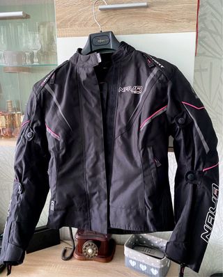 Chaqueta Moto Mujer Nava Tech Negra Talla XS