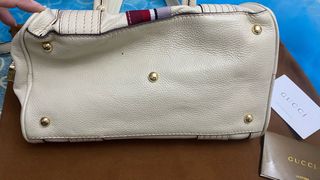 Bolso de Piel Gucci Beige  y Dorado