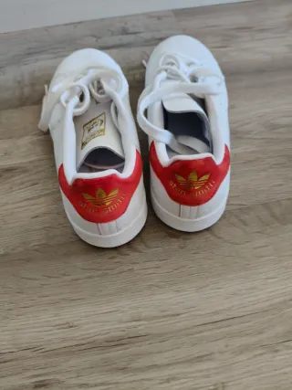 Zapatillas Adidas Stan Smith Blancas Rojas