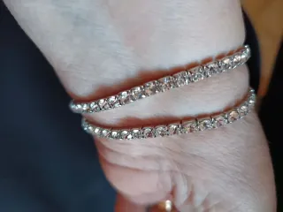 Set bracciali argento elasticizzati