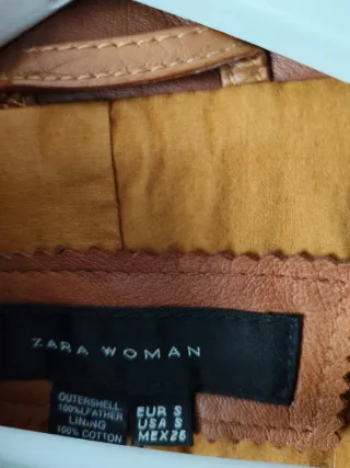 Chaqueta de piel camel sahariana