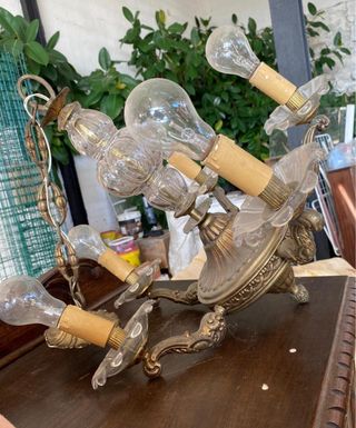 Lampada Vintage in Vetro e Metallo