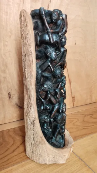 Escultura Ébano Africano Mozambique 40x15cm