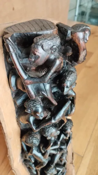 Escultura Ébano Africano Mozambique 40x15cm