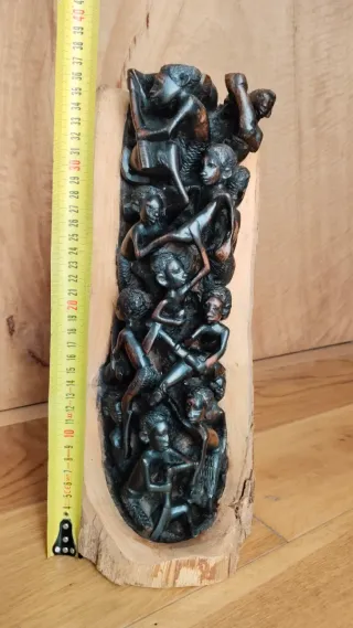 Escultura Ébano Africano Mozambique 40x15cm