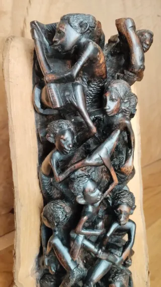 Escultura Ébano Africano Mozambique 40x15cm