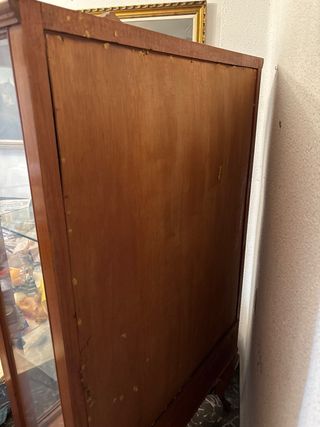 Vitrina madera y cristal vintage