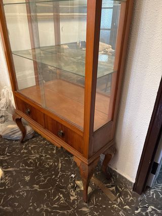 Vitrina madera y cristal vintage