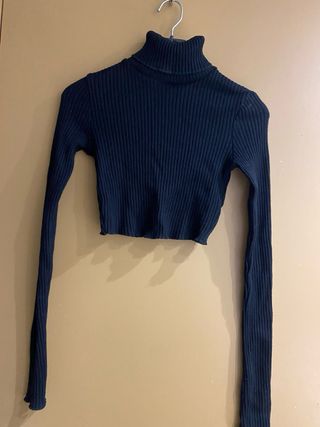 Jersey cuello alto negro talla única