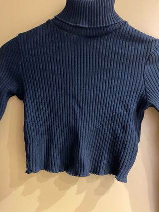 Jersey cuello alto negro talla única