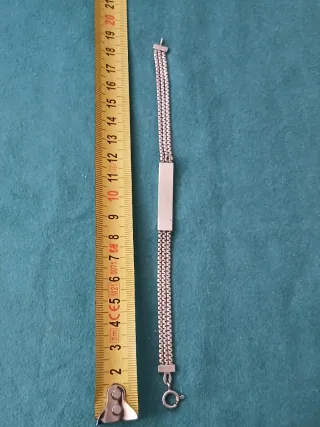 Pulsera antigua de Plata Grabada Nombre Montse