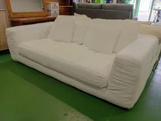 SOFA BLANCO DE TELA