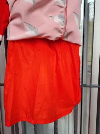 Vestido Minueto Rojo Estampado Labios Talla S