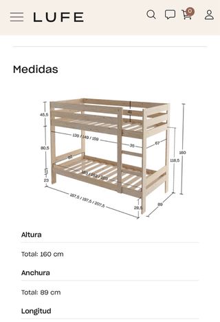 Litera LUFE Madera