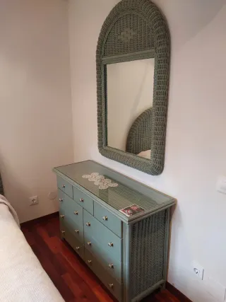 Conjunto Muebles Dormitorio Mimbre