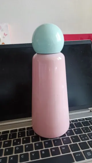 Borraccia termica rosa e azzurra