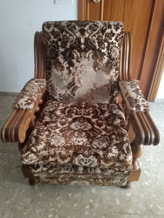 Conjunto Salón Vintage Sofá y Sillones