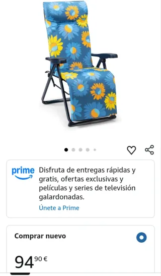 Lettino Pieghevole da Giardino Imbottito