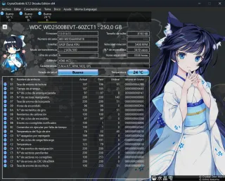 Disco Duro Multimedia 250GB WD Scorpio Blue