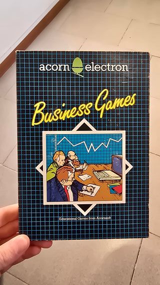 Business Games Acorn Electron Cassetta Vintage