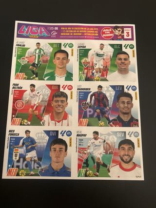 Láminas actualización Liga Este 2025/26