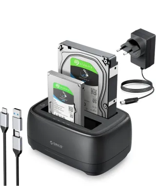 ORICO Estación Doble Acoplamiento HDD USB 3.2
