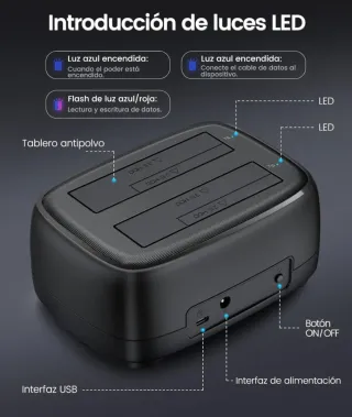 ORICO Estación Doble Acoplamiento HDD USB 3.2