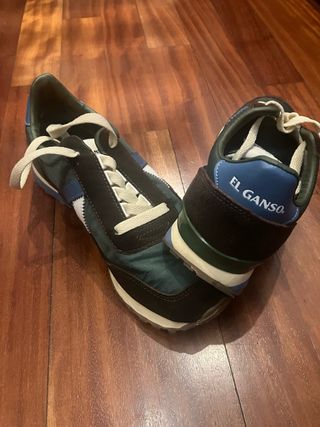 Zapatillas El Ganso Negras y Verdes