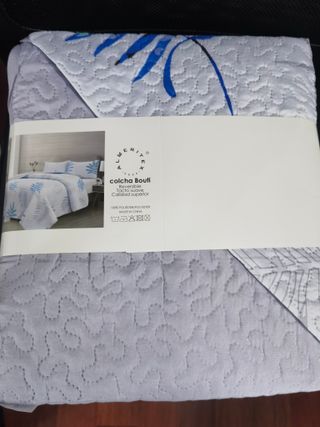 Colcha bouti reversible 180x260cm Sin funda cojin