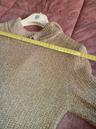 Maglia Lame Oro Argento Zip Collo Alto