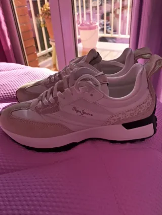 Zapatillas Pepe Jeans Mujer Beige/Blanco