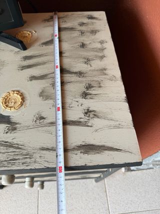 Mesita auxiliar 6 cajones madera