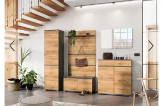 Armario Alto Berno Lisboa Madera 200x54x40cm