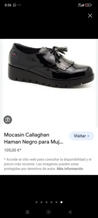 Zapatos Callaghan charol negros