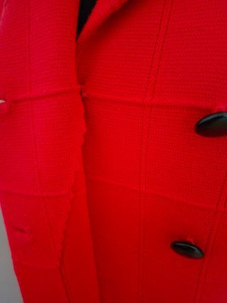 Cappottino lana vintage anni '60 rosso
