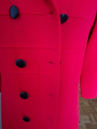 Cappottino lana vintage anni '60 rosso