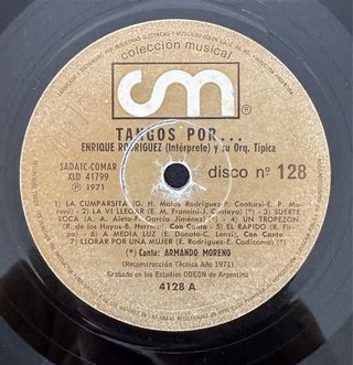 Vinilo LP Enrique Rodríguez - Tangos Por...