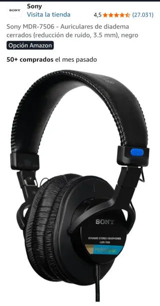Sony MDR-7506 Auriculares Monitor Profesionales