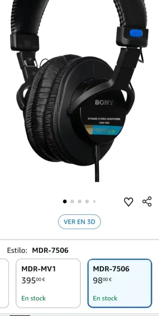 Sony MDR-7506 Auriculares Monitor Profesionales