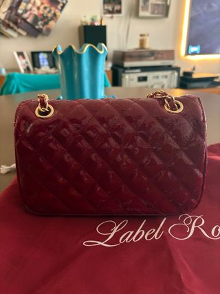 Label Rose Borsa Vernice Rossa