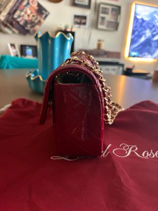 Label Rose Borsa Vernice Rossa