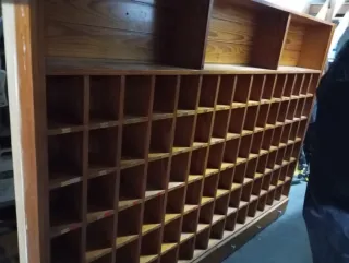 Casillero antiguo hotel llaves madera