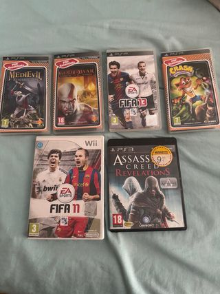 Lote Videojuegos PS3, PSP y Wii