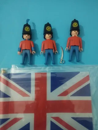 Playmobil Soldados Británicos con Bandera