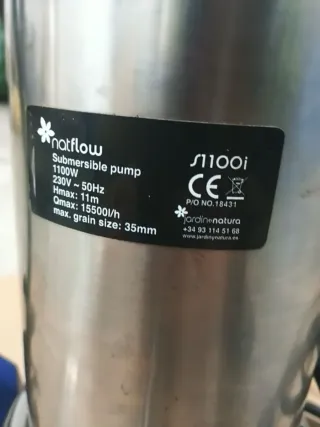 Bomba Sumergible NatFlow 1100W