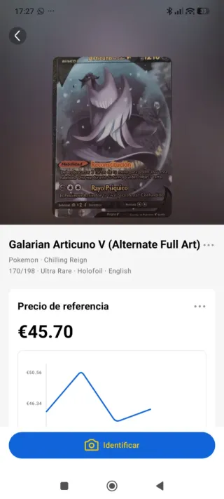 Cada carta tiene su precio Carta Pokémon Charizard